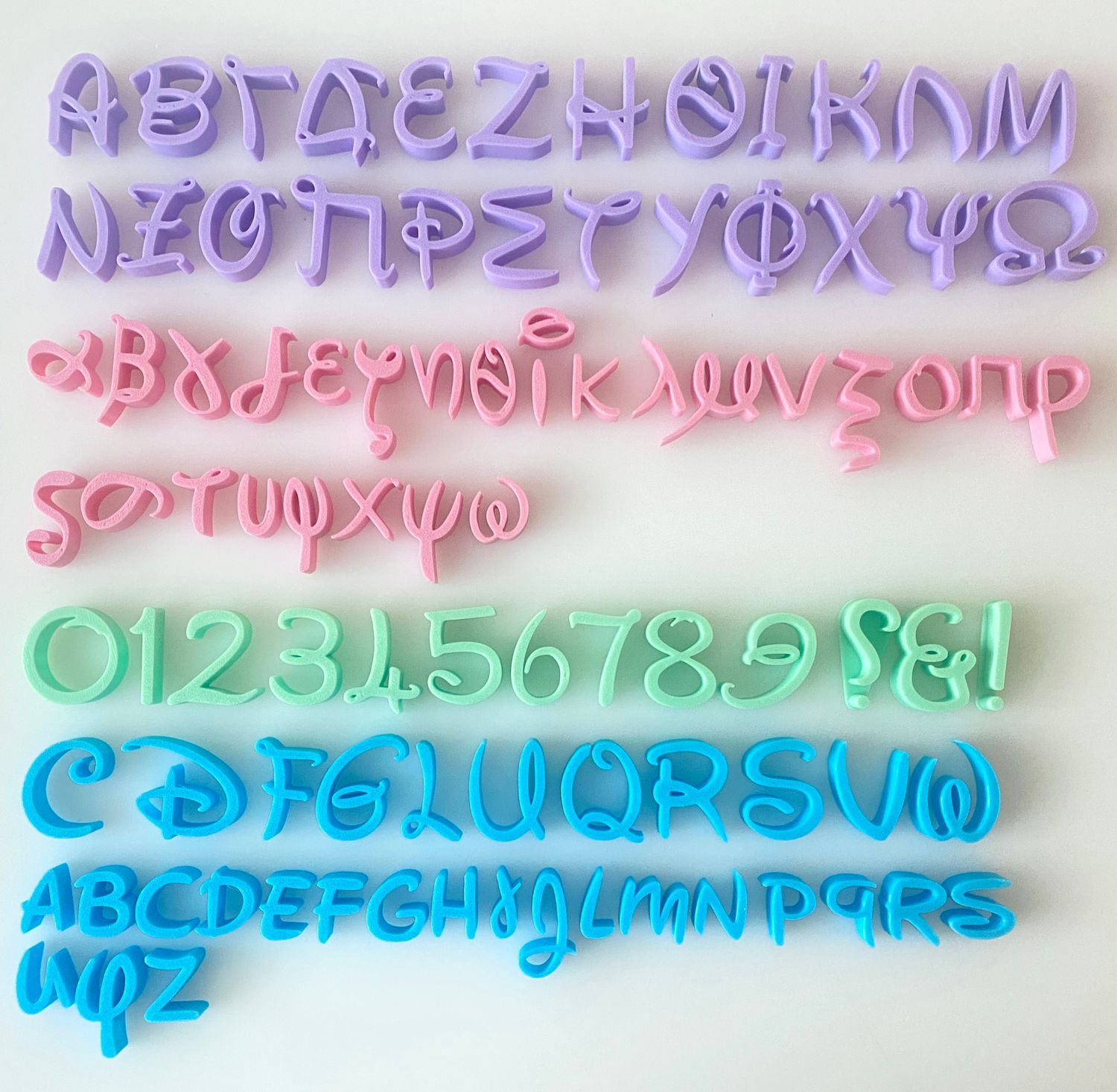 CBS Font Stamp 'TWINKLE' Σφραγίδες με Ελληνικά Γράμματα &amp; Νούμερα (και λατινικά ως επιλογή) MEDIUM-Σετ Σφραγίδες Μέγεθος Μεσαίο