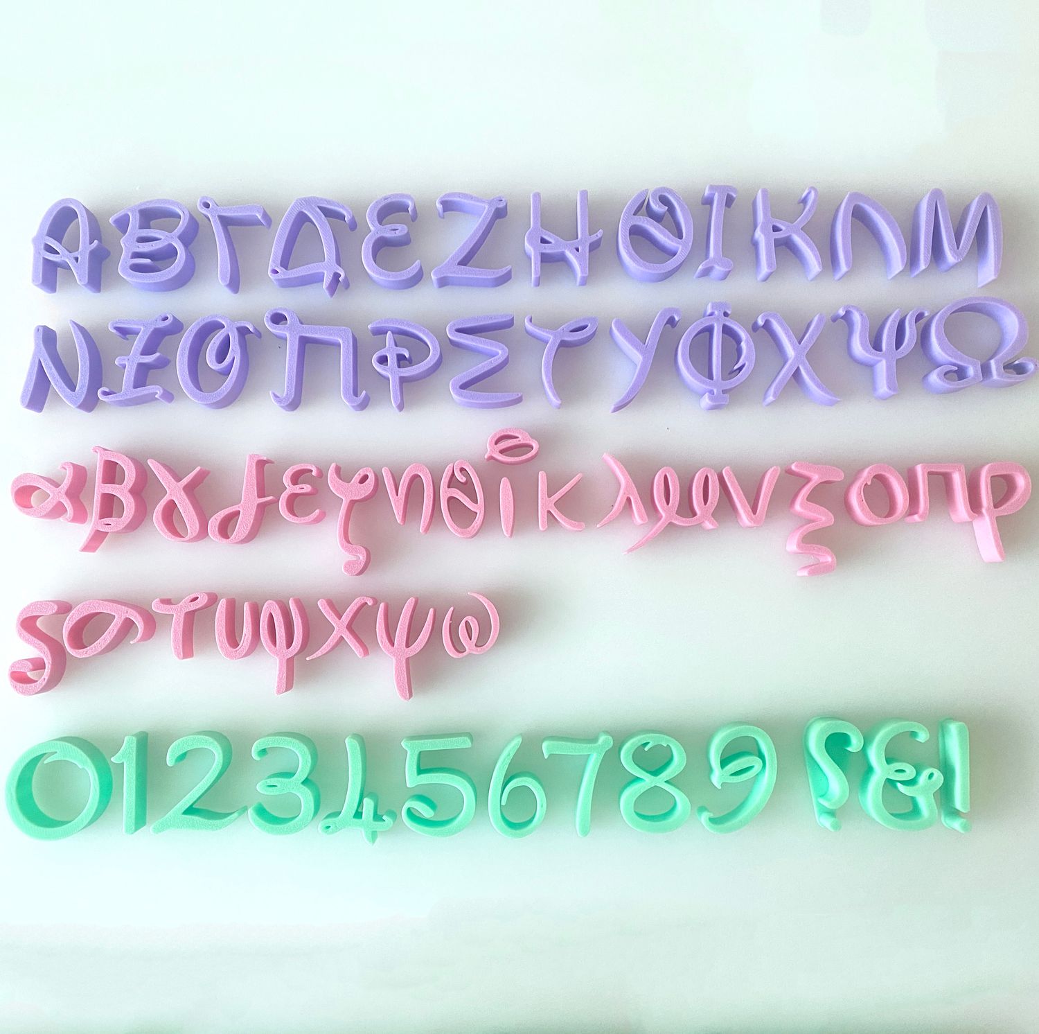 CBS Font Stamp 'TWINKLE' Σφραγίδες με Ελληνικά Γράμματα &amp; Νούμερα (και λατινικά ως επιλογή) MEDIUM-Σετ Σφραγίδες Μέγεθος Μεσαίο