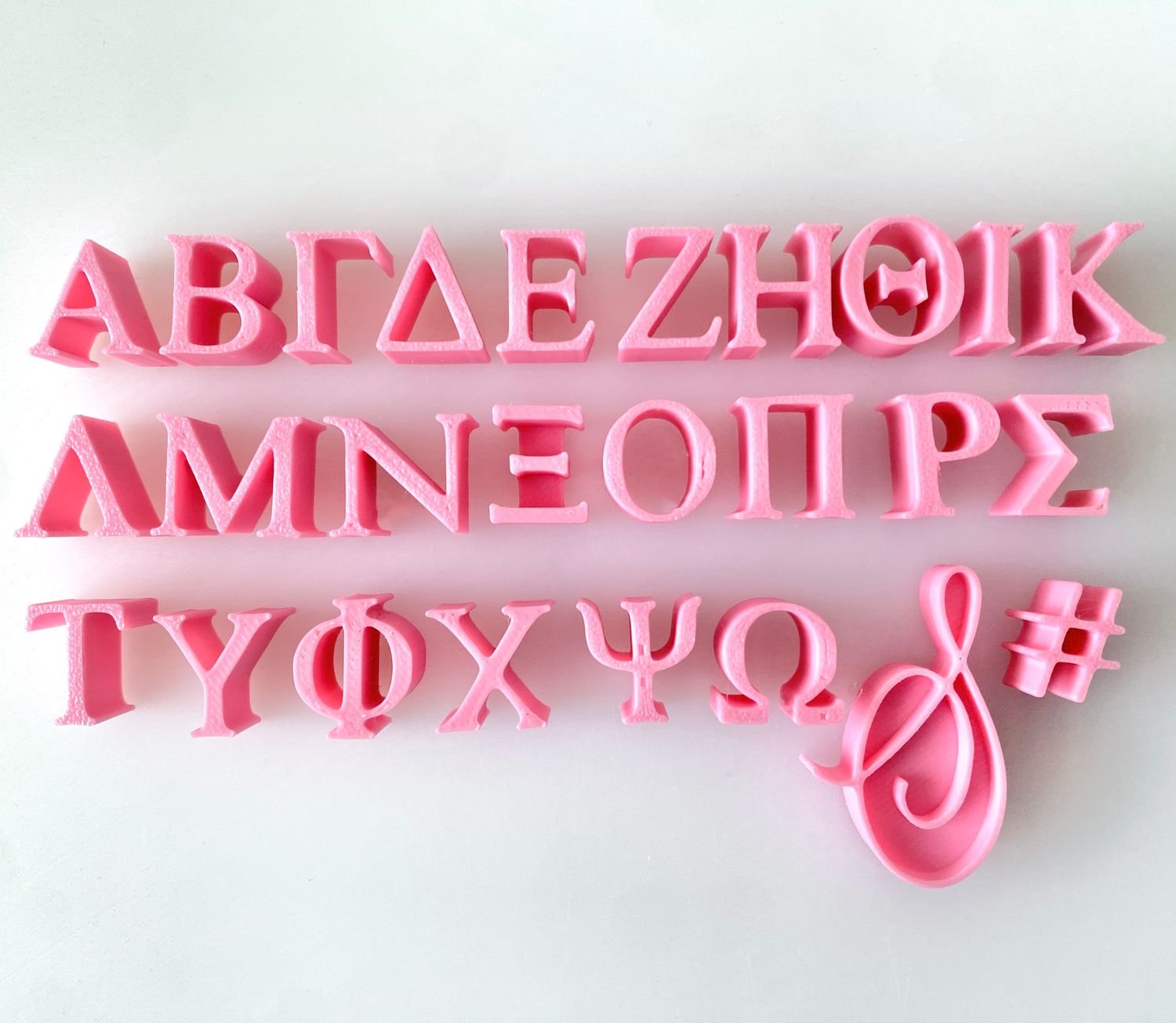 CBS Font Stamp 'SIMPLE' Σφραγίδες με Ελληνικά Γράμματα &amp; Καλλιγραφικό '&amp;' Μέγεθος MINI