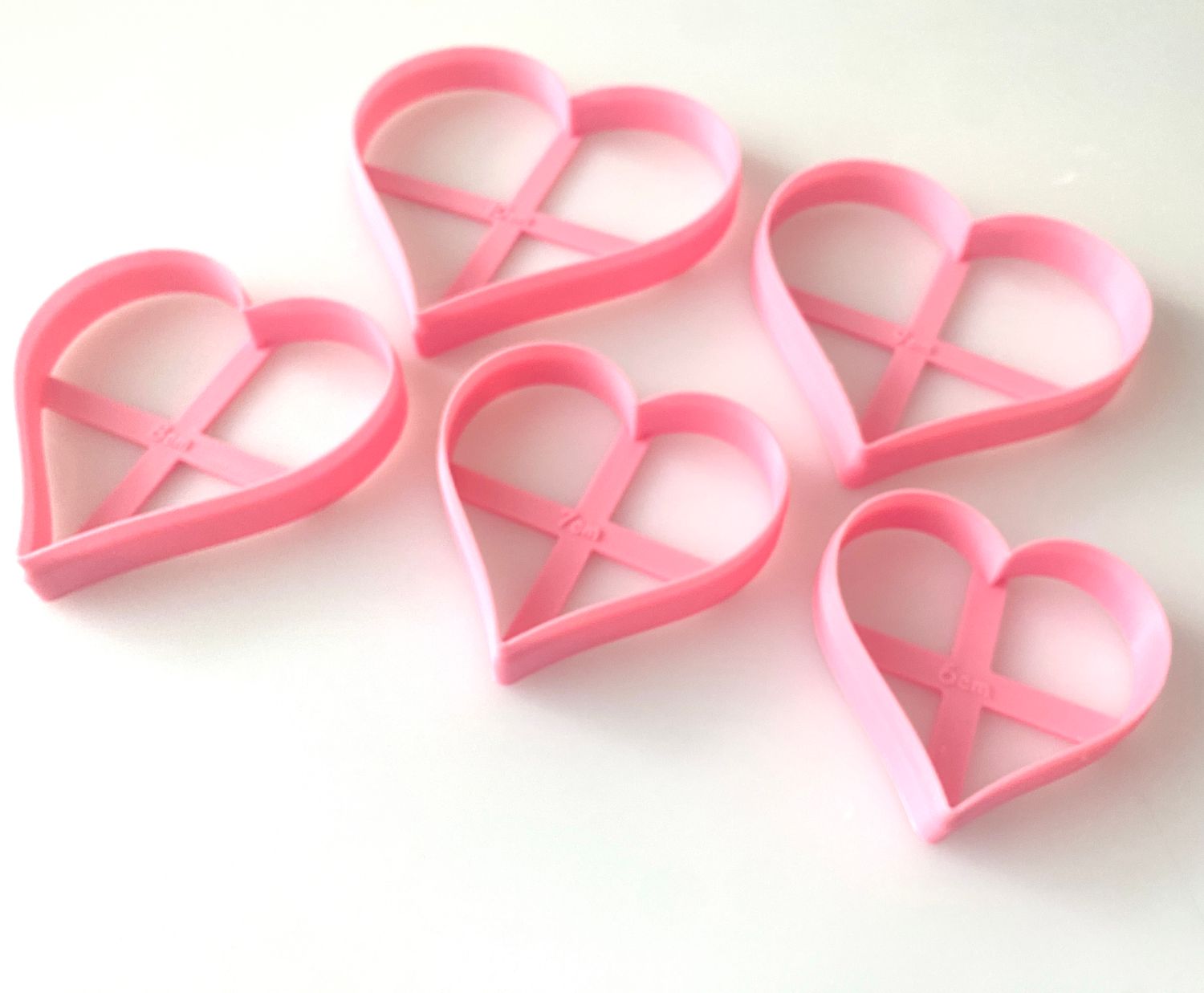 CBS Geo-Cutters -HEARTS - Σετ 5  Καρδιές 6-10εκ