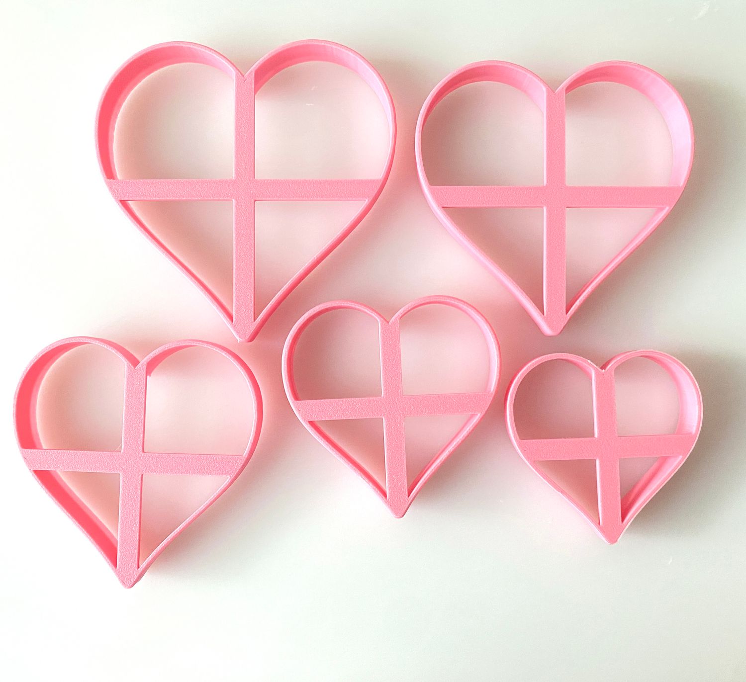 CBS Geo-Cutters -HEARTS - Σετ 5  Καρδιές 6-10εκ