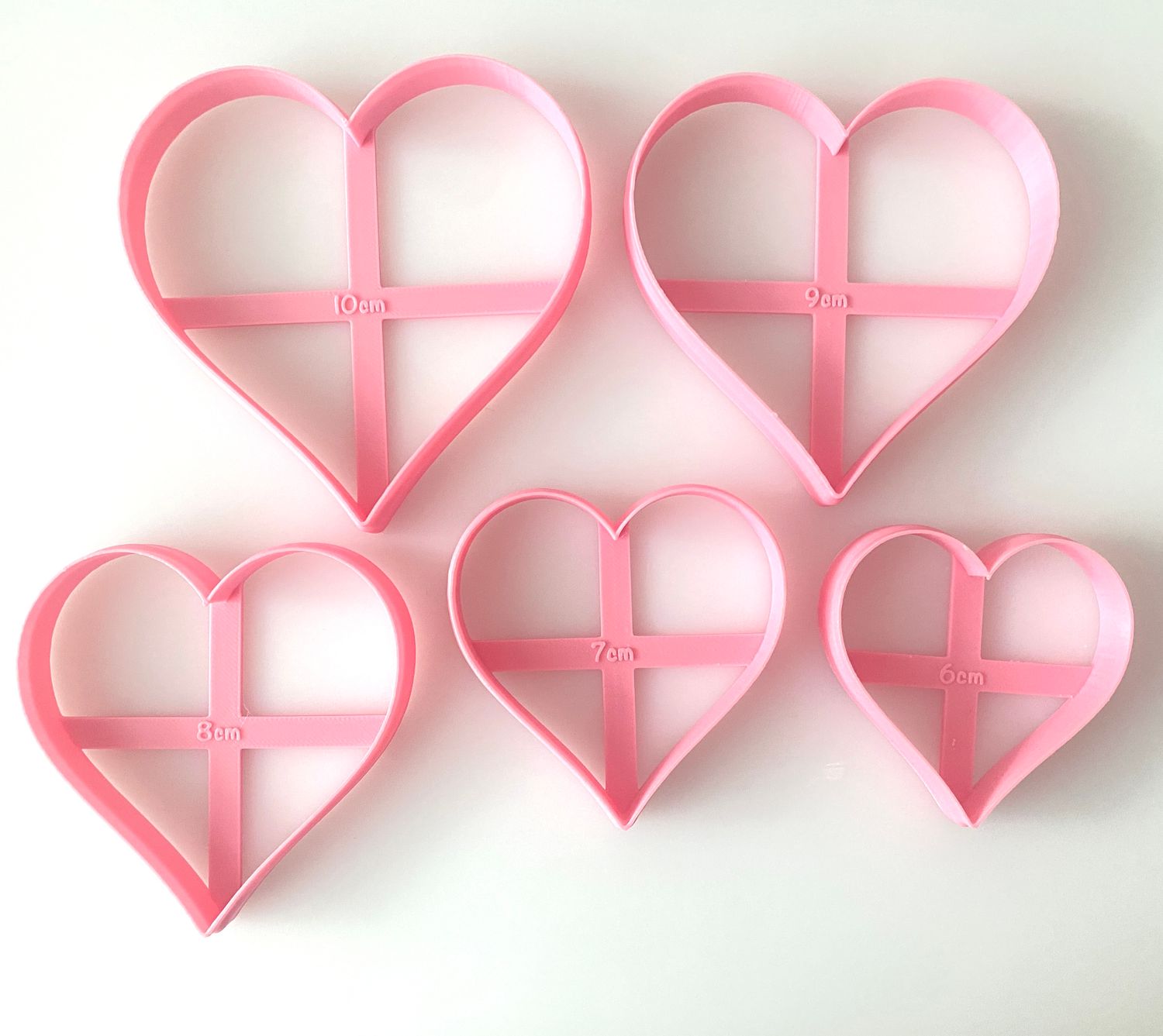 CBS Geo-Cutters -HEARTS - Σετ 5  Καρδιές 6-10εκ