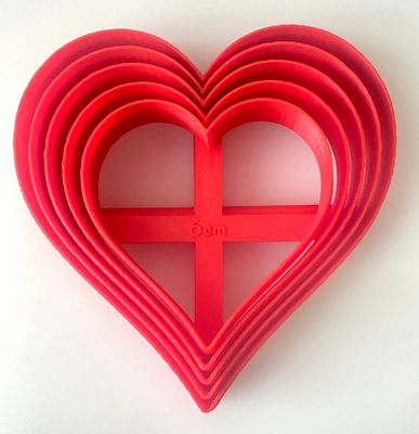 CBS Geo-Cutters -HEARTS - Σετ 5  Καρδιές 6-10εκ