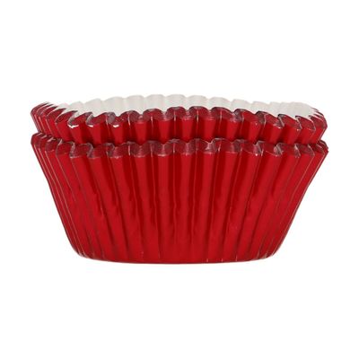 FunCakes Baking Cups - METALLIC RED 48τμχ-Κυπελάκια ψησίματος κόκκινο μεταλλικό