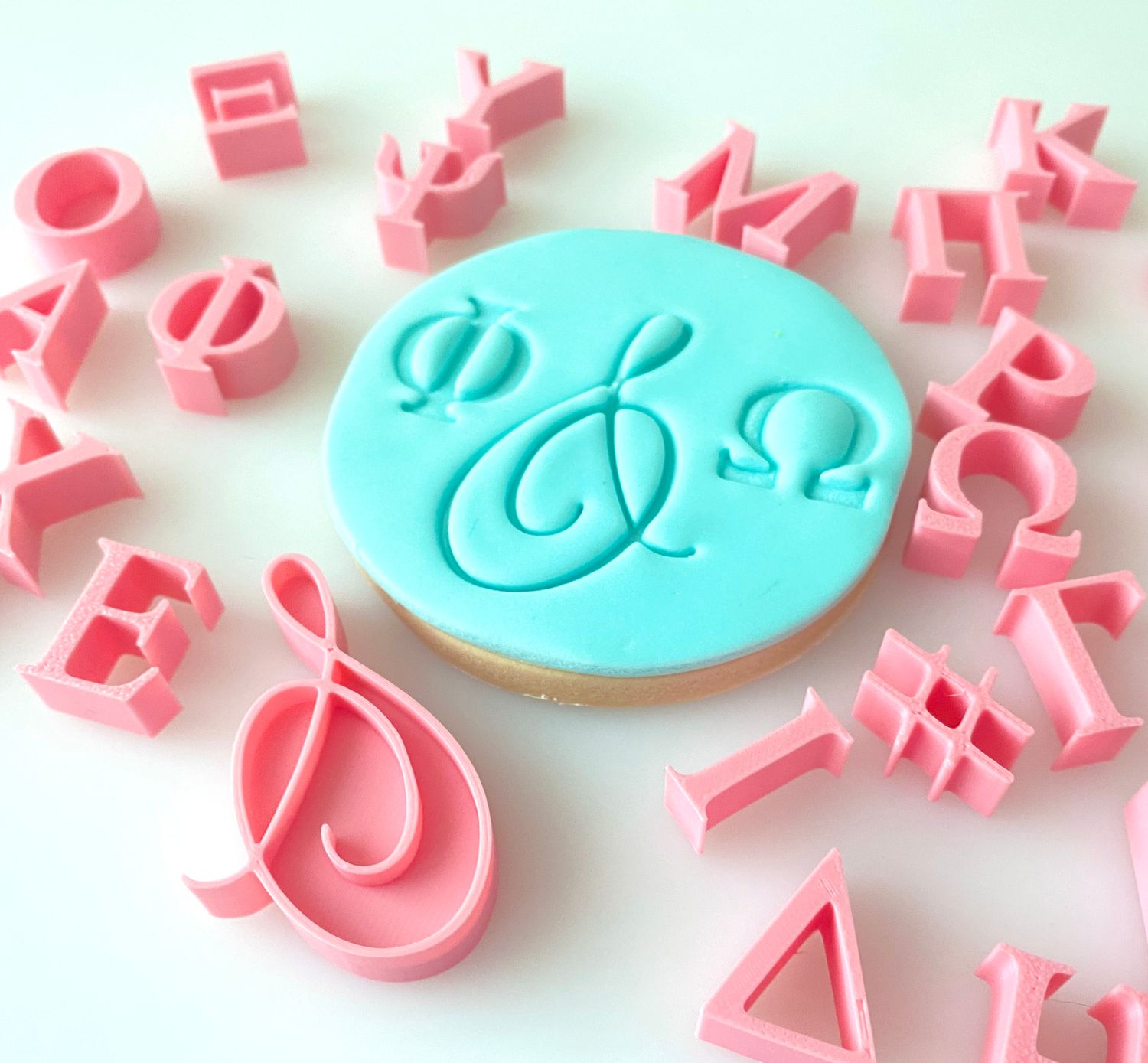 CBS Font Stamp 'SIMPLE' Σφραγίδες με Ελληνικά Γράμματα &amp; Καλλιγραφικό '&amp;' Μέγεθος SMALL