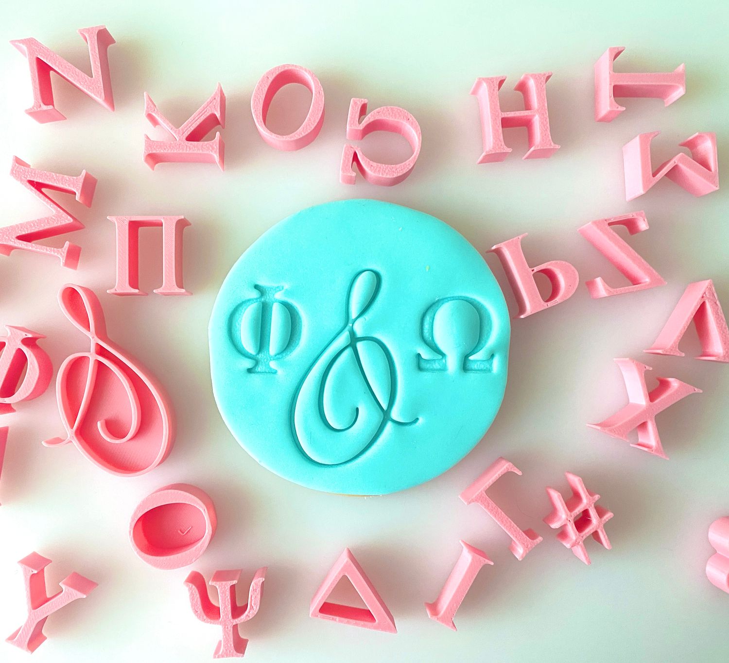 CBS Font Stamp 'SIMPLE' Σφραγίδες με Ελληνικά Γράμματα &amp; Καλλιγραφικό '&amp;' Μέγεθος SMALL