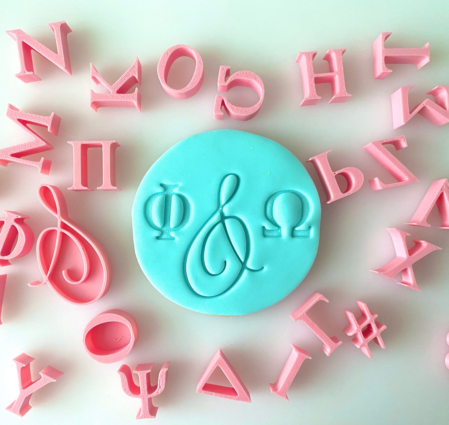 CBS Font Stamp 'SIMPLE' Σφραγίδες με Ελληνικά Γράμματα &amp; Καλλιγραφικό '&amp;' Μέγεθος SMALL