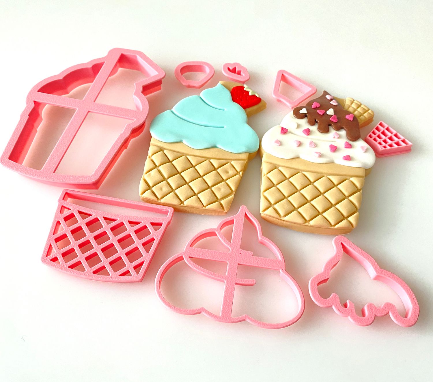 CBS Σετ 8 τμχ κουπάτ ICE CREAM WAFER CUP 8εκ, 9εκ, 10εκ -παγωτό κυπελάκι