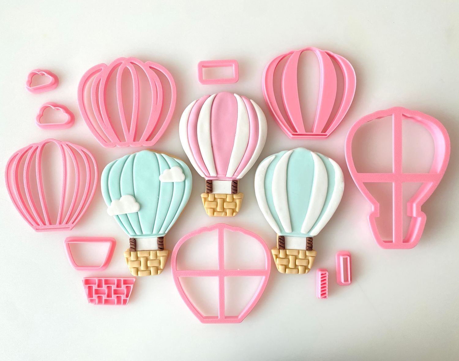 CBS Σετ 12 τμχ κουπάτ HOT AIR BALLOON-Αερόστατο 10εκ