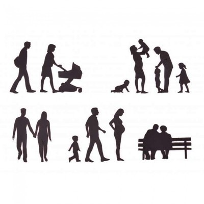 SALE!!! Patchwork Cutters -FAMILY SILHOUETTE SET -Κουπ πατ Μέλη Οικογένειας