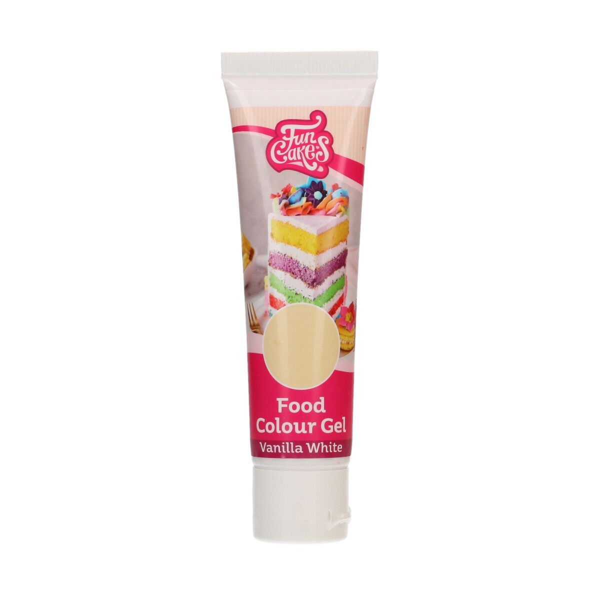 FunCakes FunColours GEL -VANILLA WHITE -Χρώμα Τζελ -30γρ