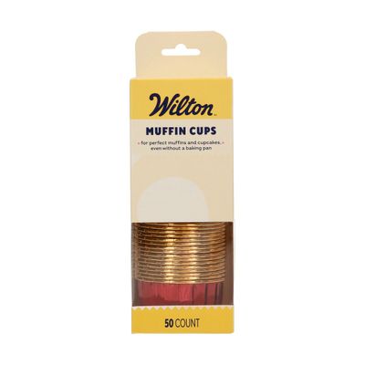 Wilton Muffin Cups SHINY RED -Κυπελάκια Ψησίματος Κόκκινο 50 τεμ