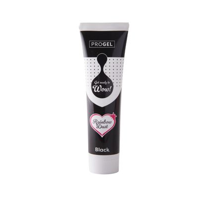 Rainbow Dust ProGel® -LARGE BLACK -Χρώμα Τζελ Μαύρο 100γρ