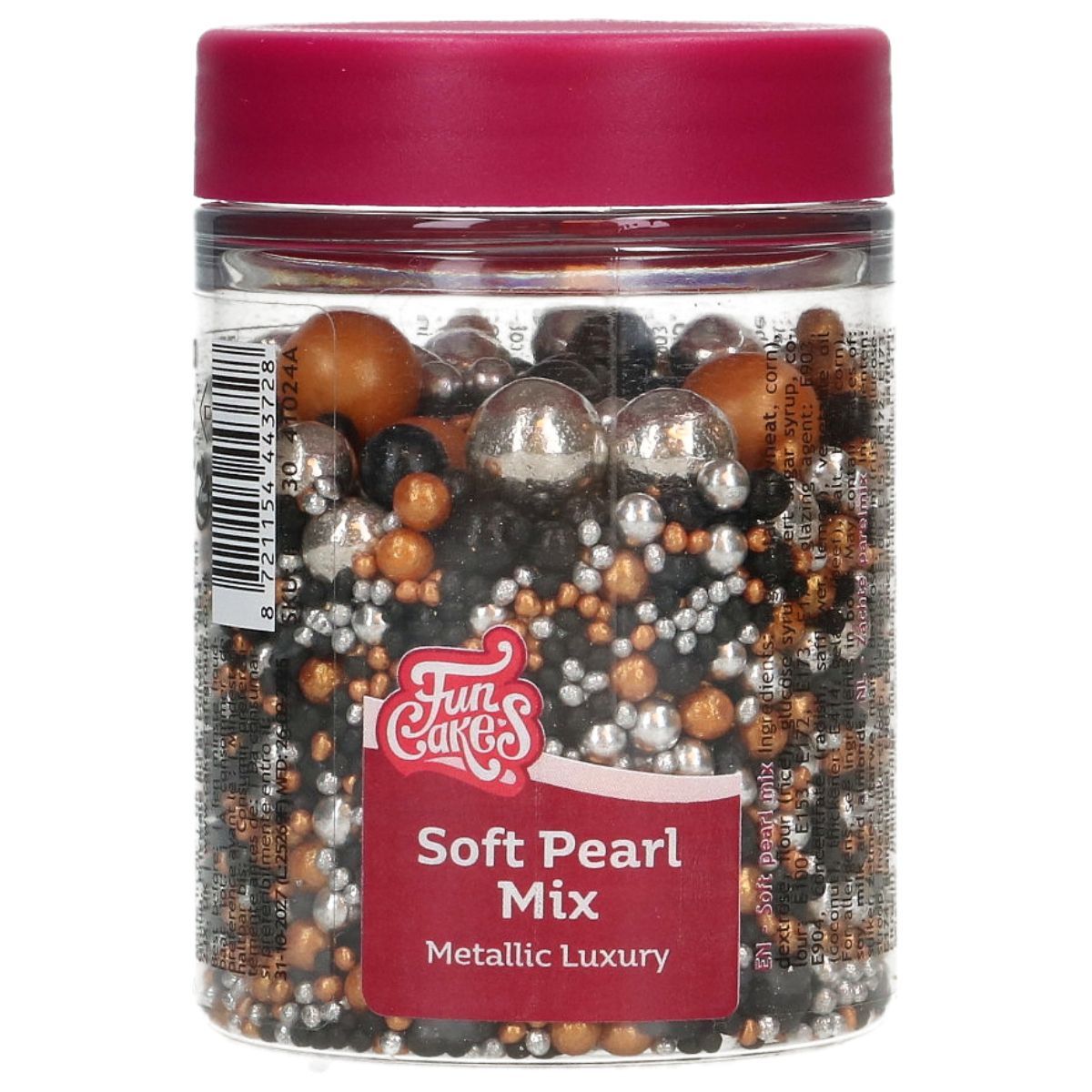 FunCakes Soft Pearls Mix 80γρ -Μείγμα  Ζαχαρωτών METALLIC LUXURY αποχρώσεις χρυσό- μαύρο- ασημί