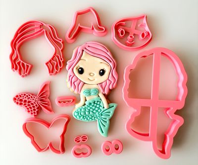 CBS Σετ 10 τμχ κουπάτ MERMAID Κουπάτ Γοργόνα