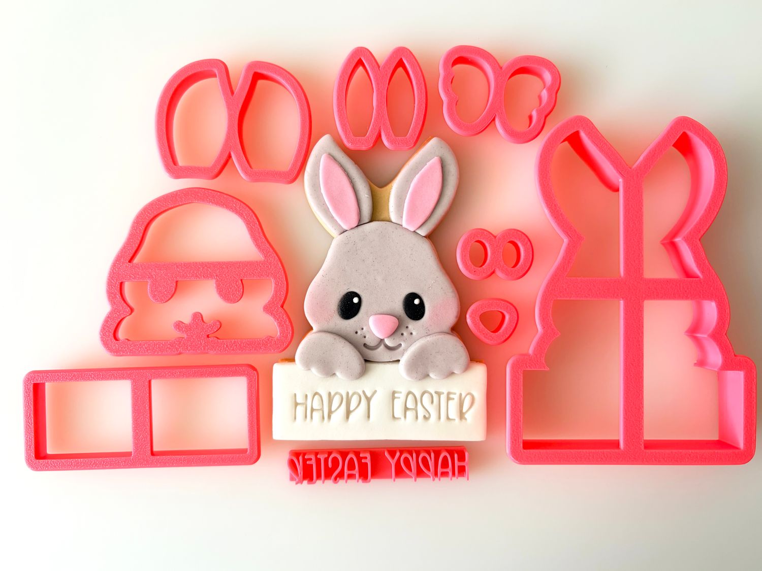 CBS Σετ 9 τμχ κουπάτ EASTER BUNNY Κουνελάκι με 'HAPPY EASTER' -'Καλό Πάσχα'