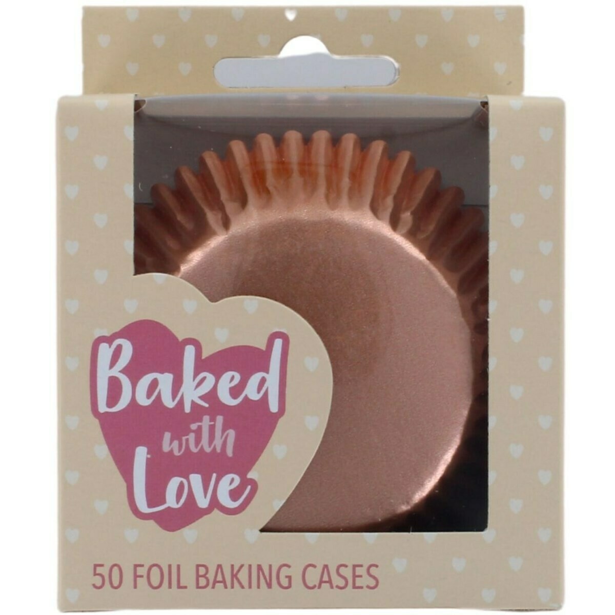 ζ 2026 05 SALE!!! Baked With Love Cupcake Cases -METALLIC ROSE GOLD - Θήκες Ψησίματος -Μεταλλικό Ροζ Χρυσό 50 τεμ