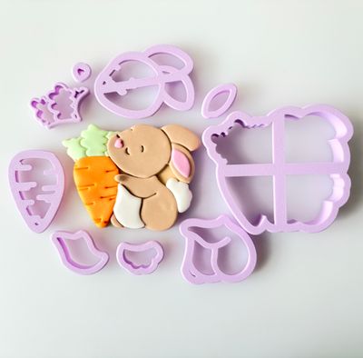 CBS Σετ 9 τμχ κουπάτ BUNNY with CARROT- Σετ Κουπάτ Λαγουδάκι με Καρότο