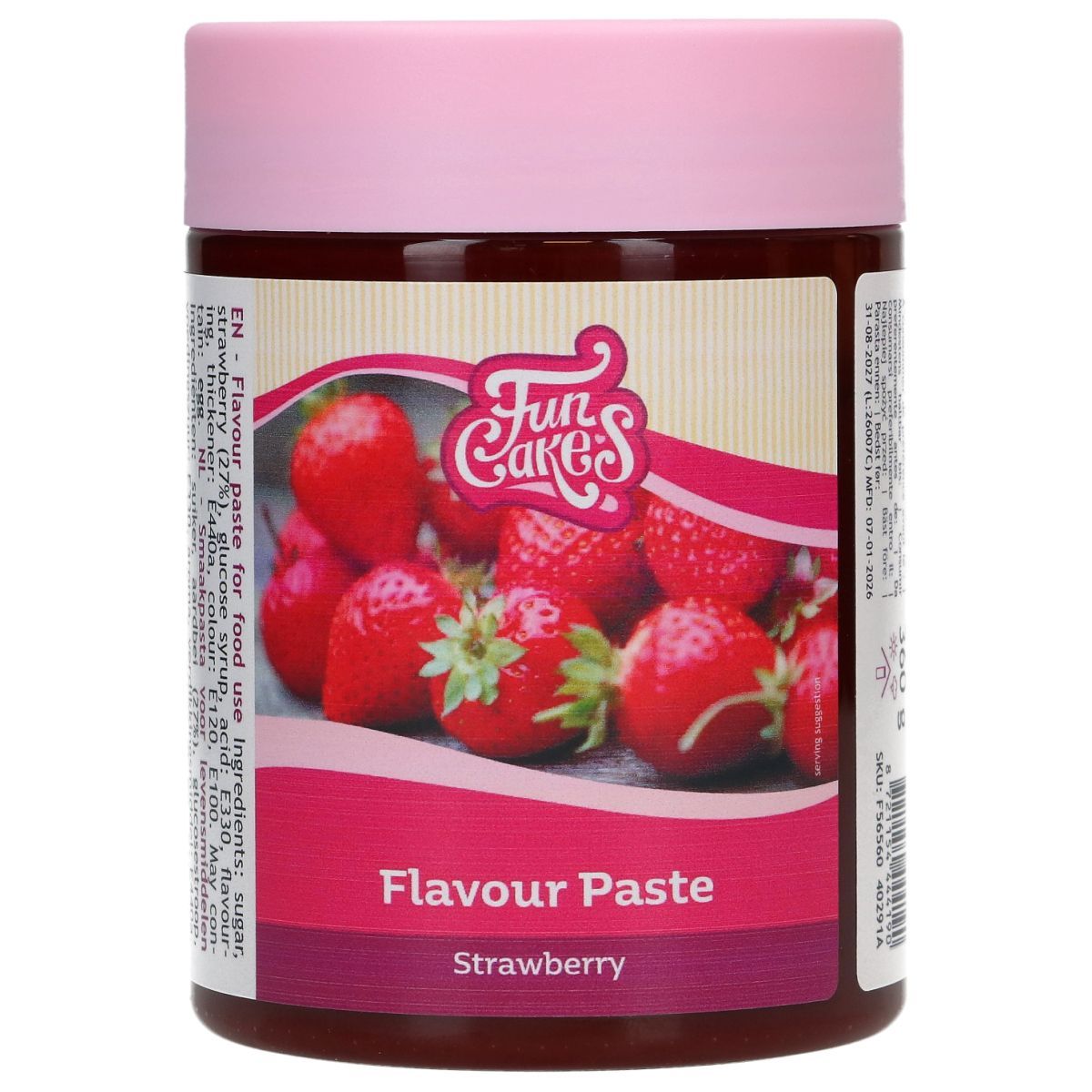 Funcakes Flavour Paste -STRAWBERRY -Συμπυκνωμένη Πάστα Φράουλα 360g