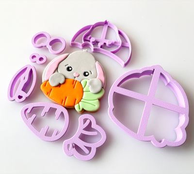 CBS Σετ 7 τμχ κουπάτ FLOPPY BUNNY with CARROT- Σετ Κουπάτ Λαγουδάκι με Καρότο