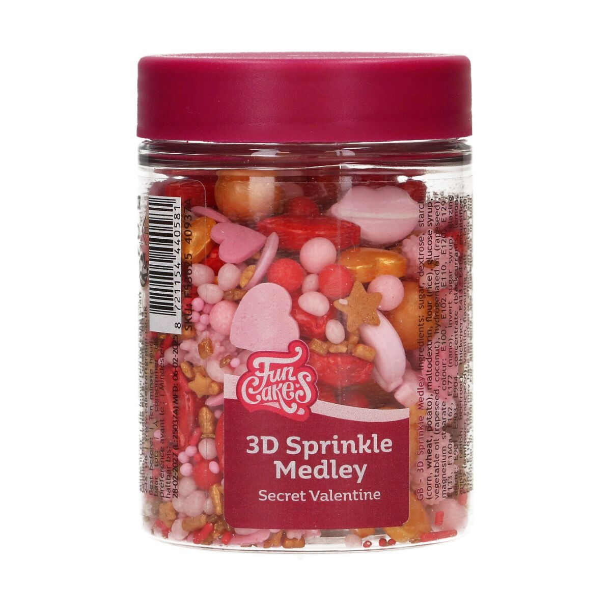 FunCakes 3D Sprinkle Medley - SECRET VALENTINE 70g Ζαχαρωτά
