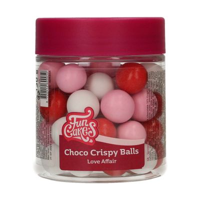 FunCakes Choco Crispy Balls - LOVE AFFAIR 130g - Σοκολατένιες Τραγανές Μεγάλες Πέρλες Μεταλλικό