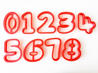 CBS Cutters -Κουπάτ 'Μεγάλα ΝΟΥΜΕΡΑ' COMIC από 0-9 NUMBERS 8εκ, 9εκ, 10εκ.