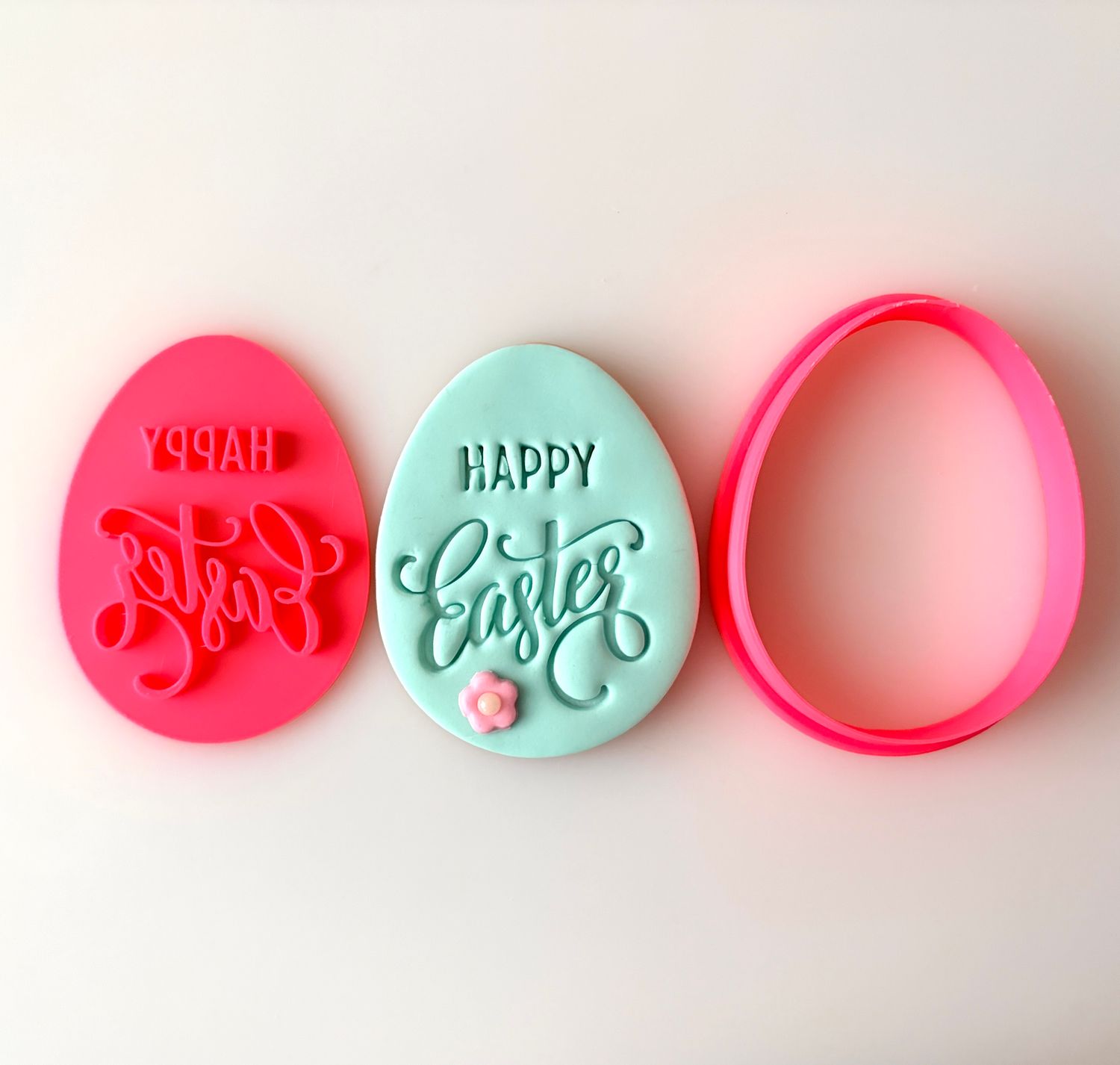 CBS Stamp &amp; Cutter ΑΥΓΟ  'HAPPY EASTER' Κουπάτ &amp; Σφραγίδα
