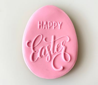 CBS Stamp &amp; Cutter ΑΥΓΟ  'HAPPY EASTER' Κουπάτ &amp; EMBOSS Σφραγίδα