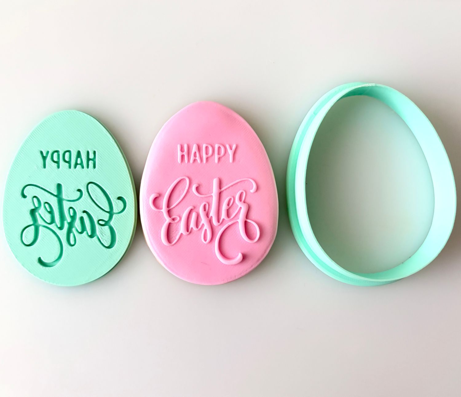 CBS Stamp &amp; Cutter ΑΥΓΟ  'HAPPY EASTER' Κουπάτ &amp; EMBOSS Σφραγίδα