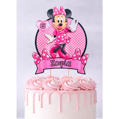 CBS Topper Εξατομικευμένο Τόπερ Τούρτας Minnie Mouse 15cm