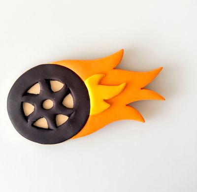 CBS Σετ 4τμχ κουπάτ HOTWHEELS -Flaming Wheel - Ρόδα