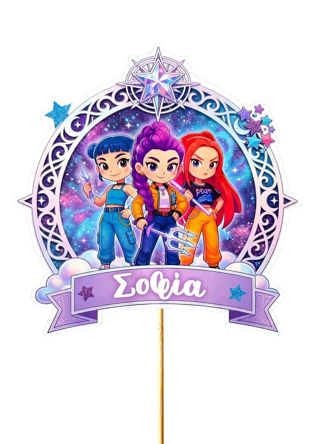 CBS Topper Εξατομικευμένο Τόπερ Τούρτας K-Pop Demon Hunters -Design 2