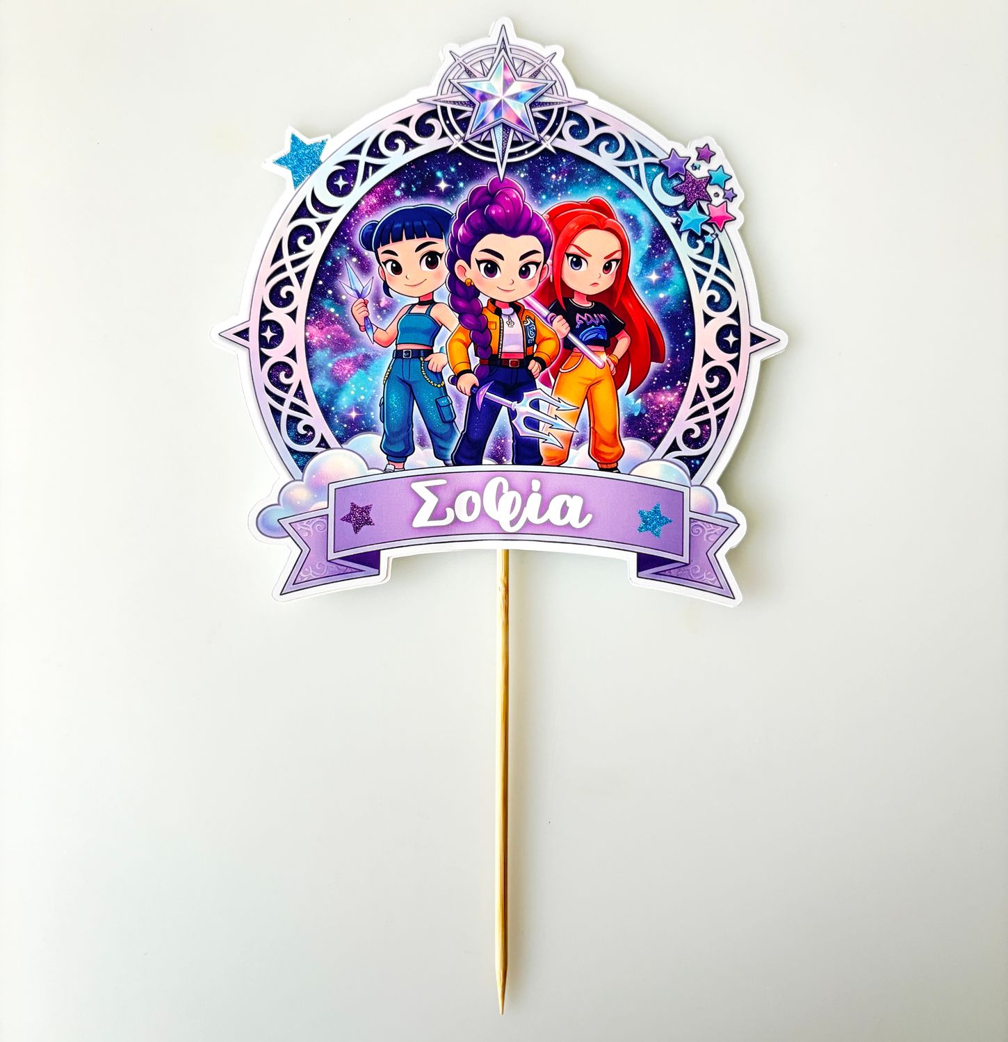 CBS Topper Εξατομικευμένο Τόπερ Τούρτας K-Pop Demon Hunters -Design 2