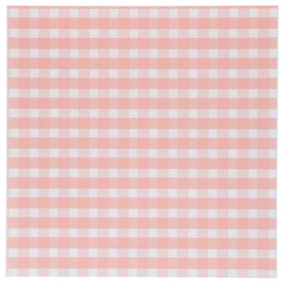 Bento Box Liner PINK CHECKERBOARD 50τμχ- Λαδόκολλα ρόζ