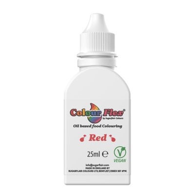 Sugarflair Colour Flex Oil 25ml RED - Λιποδιαλυτό Τζελ Κόκκινο