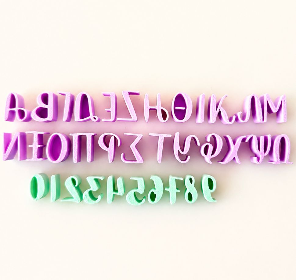 CBS Font Stamp 'MIDNIGHT' Σφραγίδες με Ελληνικά Γράμματα &amp; Νούμερα. Μέγεθος απο MINI μέχρι LARGE