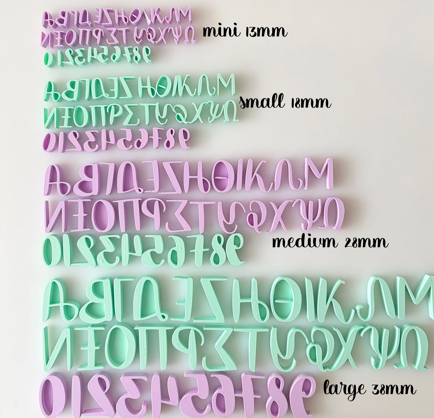 CBS Font Stamp 'MIDNIGHT' Σφραγίδες με Ελληνικά Γράμματα &amp; Νούμερα. Μέγεθος απο MINI μέχρι LARGE
