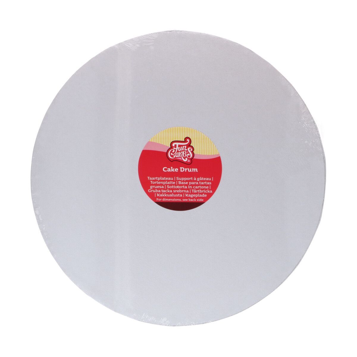Cake Drum ROUND WHITE 35cm (14") - Λευκή Στρογγυλή Βάση 35εκ - Πάχος 1,3εκ