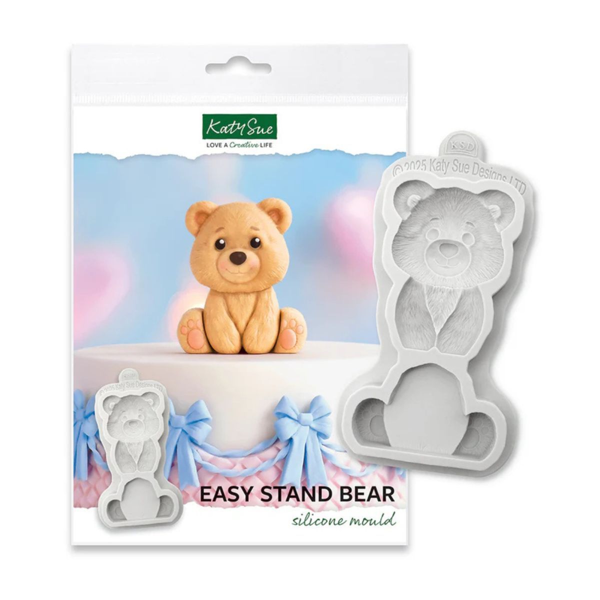 Katy Sue Silicone Mould -EASY STAND BEAR -Αρκουδάκι που στέκεται