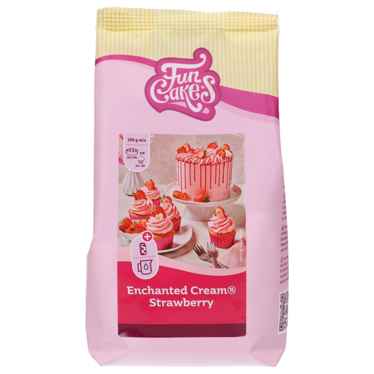 FunCakes Mix for ENCHANTED CREAM -STRAWBERRY 450γρ - Μείγμα για Απαλή Βελούδινη Κρέμα με Γεύση Φράουλα