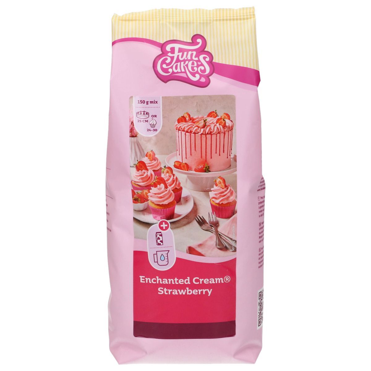 FunCakes Mix for ENCHANTED CREAM -STRAWBERRY 900γρ - Μείγμα για Απαλή Βελούδινη Κρέμα με Γεύση Φράουλα