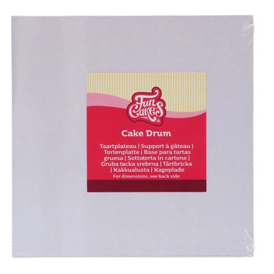 Cake Drum SQUARE WHITE 30cm (12") - Λευκή Τετράγωνη Βάση 30εκ - Πάχος 1,3εκ