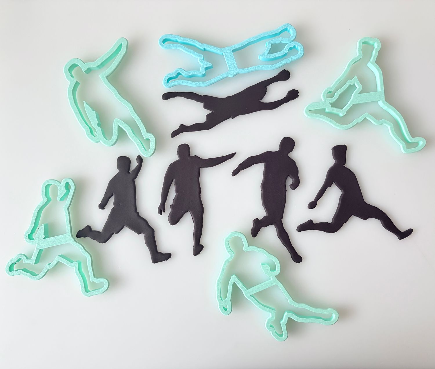 CBS Set of 5 FOOTBALLER SILHOUETTE CUTTERS- Σετ 5 κουπάτ Φιγούρες Ποδοσφαίρου