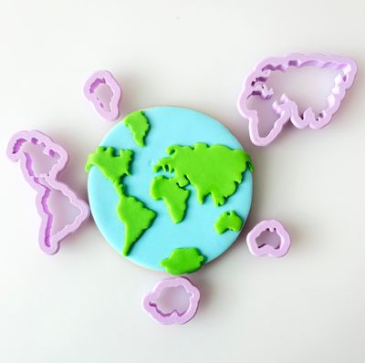 CBS Set of 5 CONTINENTS CUTTERS- Σετ 5 κουπάτ  Ηπείρων