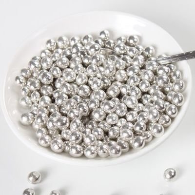 SALE!!! FunCakes Soft Sugar Pearls 6mm -Metallic SILVER -MEDIUM 55g - Μαλακές  Πέρλες Ζάχαρης Μεταλλικό Ασημί 55γρ ΑΝΑΛΩΣΗ ΚΑΤΑ ΠΡΟΤΙΜΗΣΗ 30/9/26