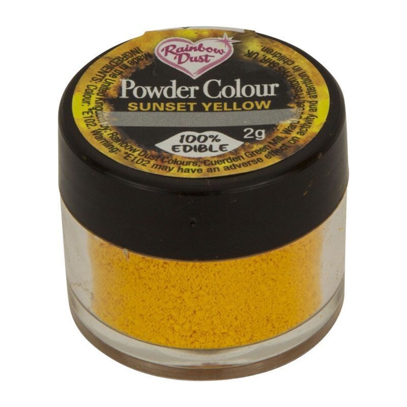 SALE!!! Rainbow Dust Edible Dust -Matt SUNSET YELLOW -Βρώσιμη Σκόνη Ματ Κίτρινο του Ηλιοβασιλέματος ΑΝΑΛΩΣΗ ΚΑΤΑ ΠΡΟΤΙΜΗΣΗ 31/12/26