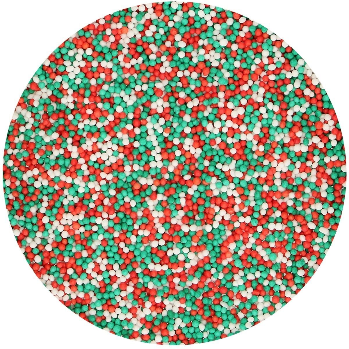 SALE!!! FunCakes Nonpareils -CHRISTMAS RED, WHITE, GREEN - Κας-Κας -Χριστούγεννα - Κόκκινο, Λευκό, Πράσινο 80g ΑΝΑΛΩΣΗ ΚΑΤΑ ΠΡΟΤΙΜΗΣΗ 30/11/26