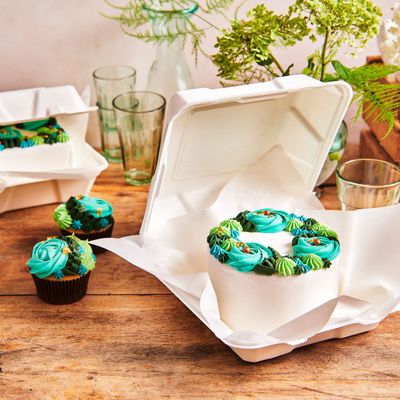 10 Τμχ FunCakes Bento Cake Box White Pack of 10 -MEDIUM 15cm -Κουτί με καπάκι μεγάλο