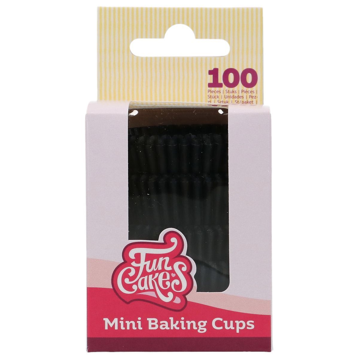 FUNCAKES Cupcake Cases -MINI BLACK - Μίνι Θήκες Ψησίματος για Κάπκεϊκς 100τεμ